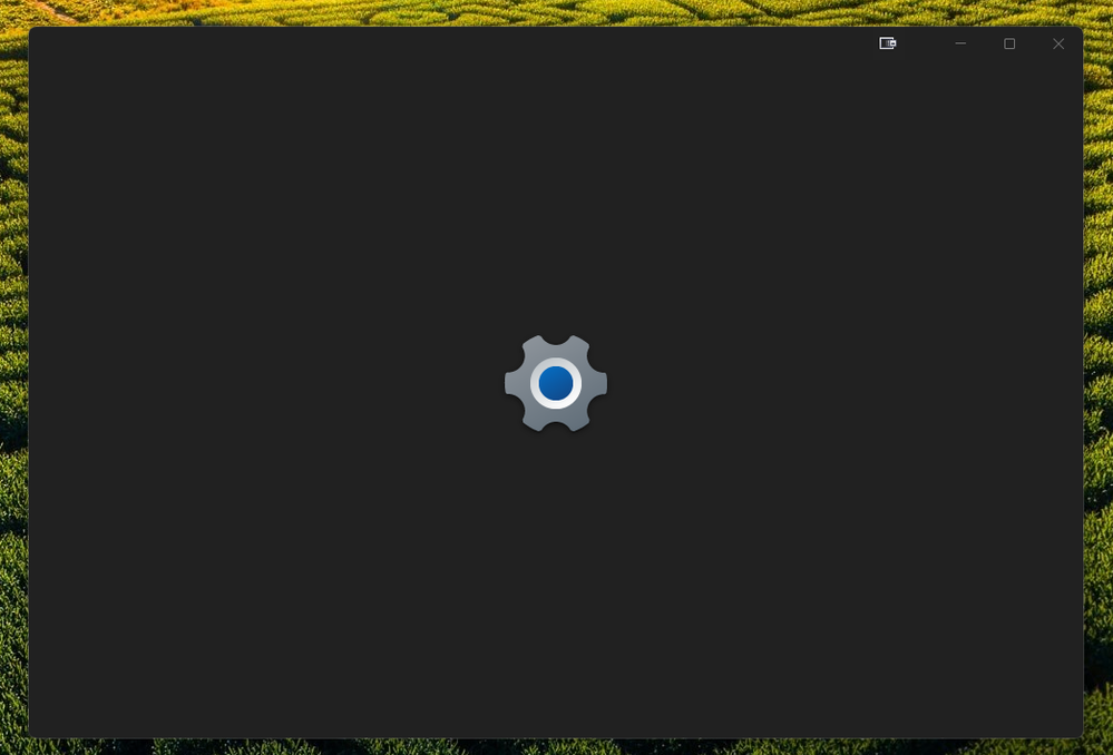 Display Settings Showing Cog Only