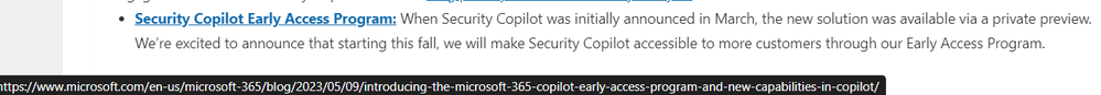 Security Copilot and M365 Copilot are two different products