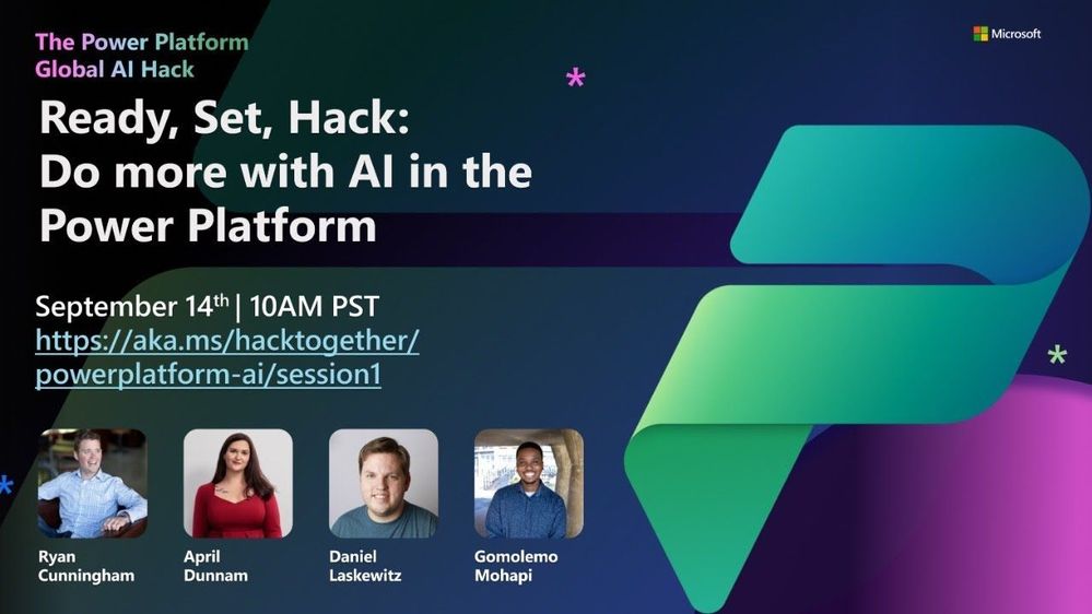 Picture showing Power Platform Hack together kickoff session banner