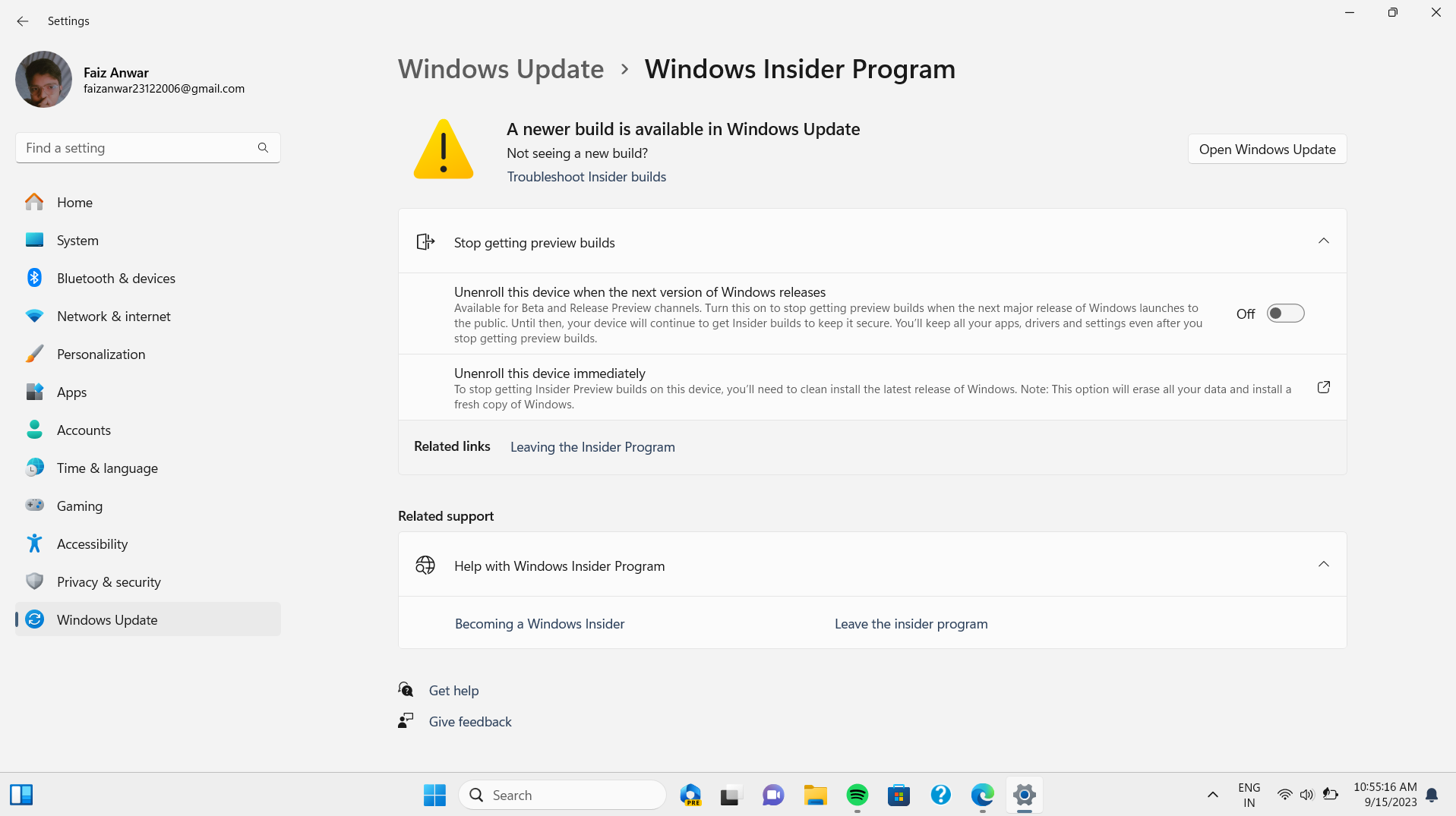 can't able to switch to dev channel after a clean reset | Microsoft ...