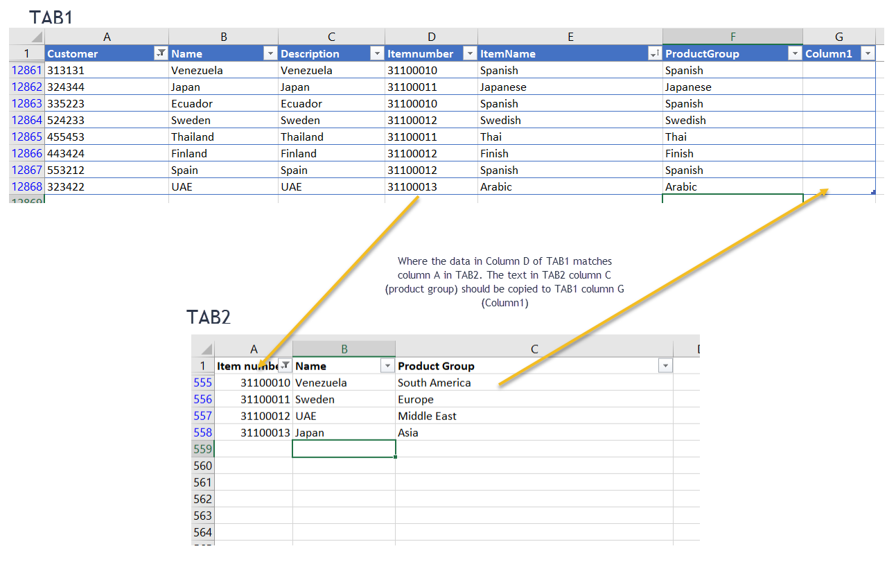A easy one for you pros out there - Fill cell in a row based on similar ...