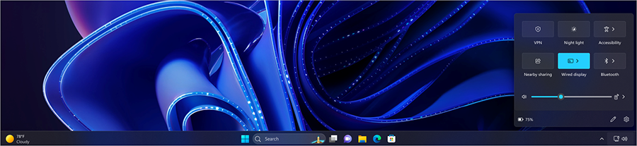 Screenshot of user navigating to the Bluetooth device setting