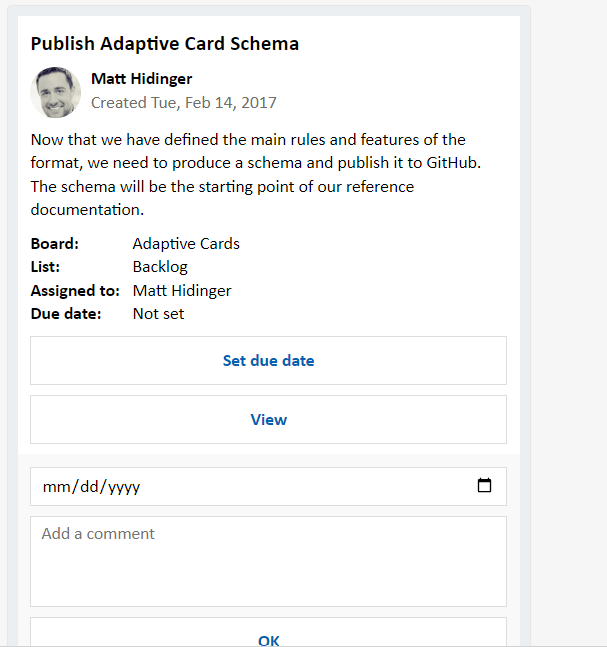 Adding parameterized adaptive card prompt | Microsoft Community Hub