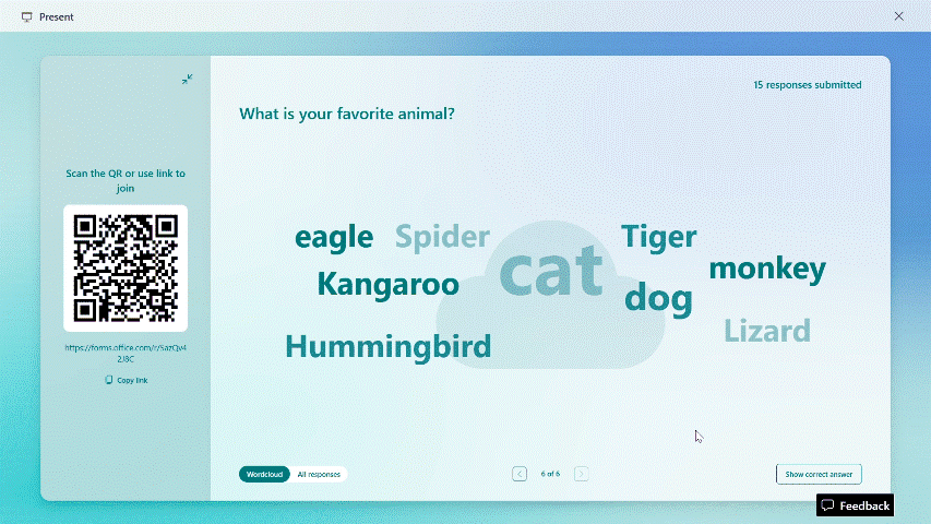 View details of open-text responses