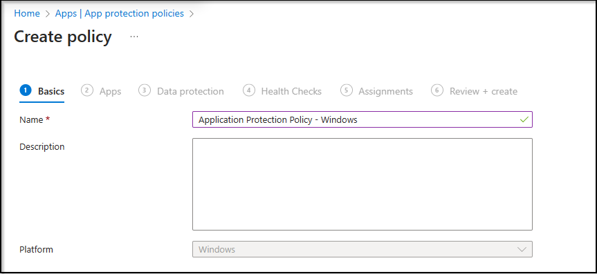 Image 2: New APP creation wizard – Name and Description