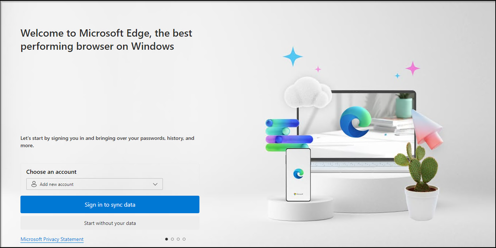 Image 9: Microsoft Edge Browser – First login