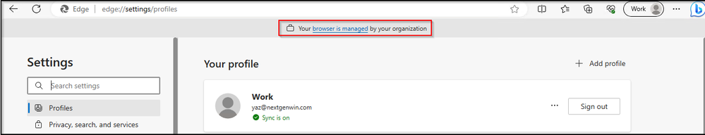 Image 21: Microsoft Edge – Managed Browser Message