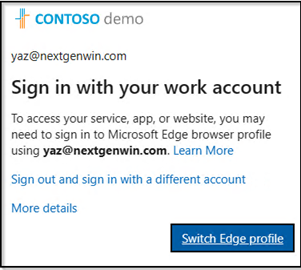 Image 29: Microsoft Edge Personal Profile Warning