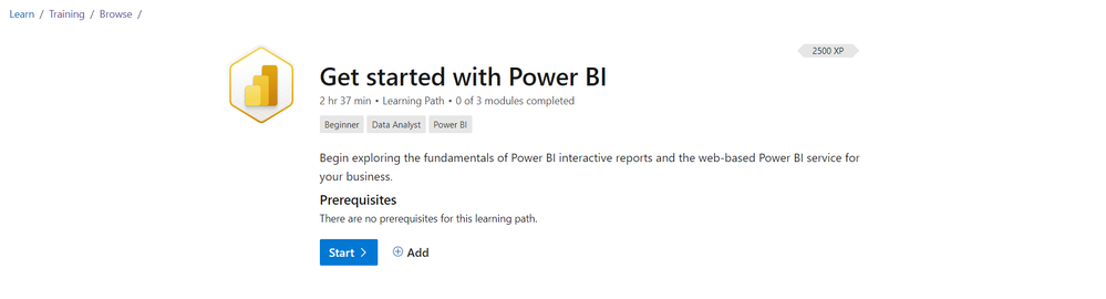 Course: Get started with Power BI