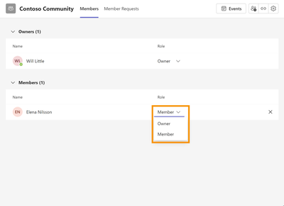 Manage community members