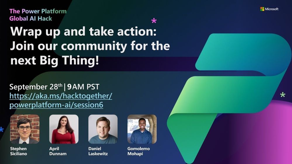 Picture showing Join our Community for the next Big Thing session banner