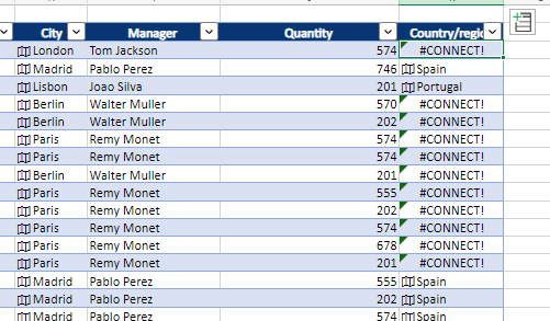 I am trying make country column but there is a connect error which I do ...