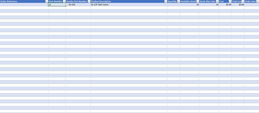 Sales sheet