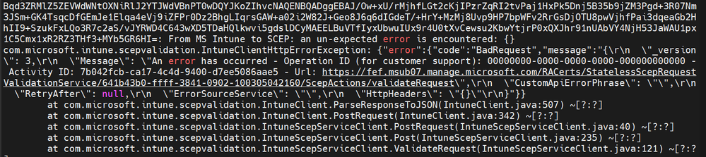 SCEP server logs