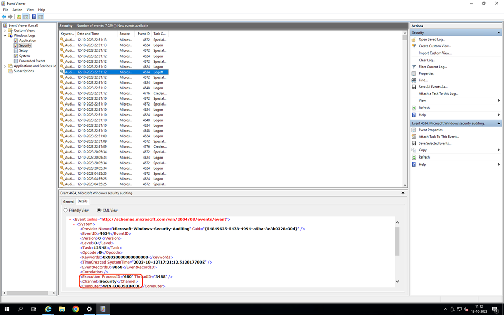 WinEventLog Security Event