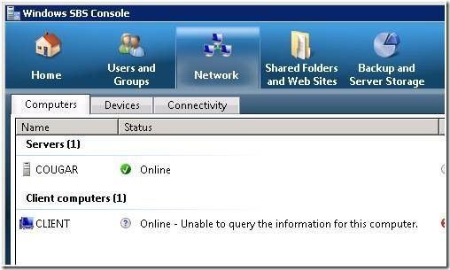 Why is My Computer Status Not Showing Online in the SBS Console ...
