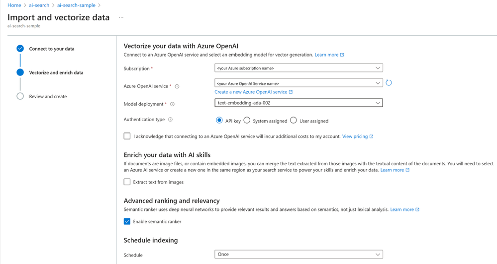Figure 4 - Vectorize and enrich data
