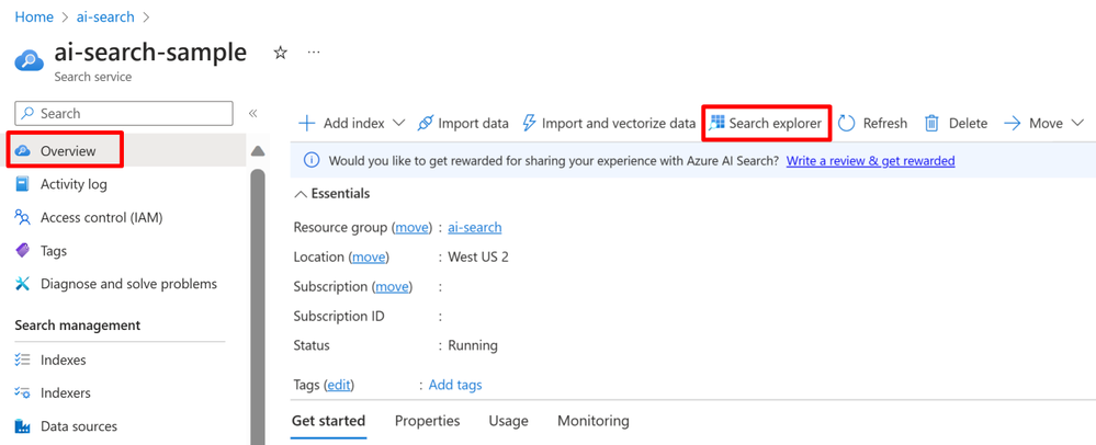 Figure 7 – Overview -  Search Explorer