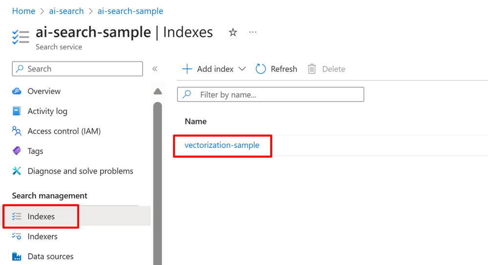 Figure 8 - Index hyperlink