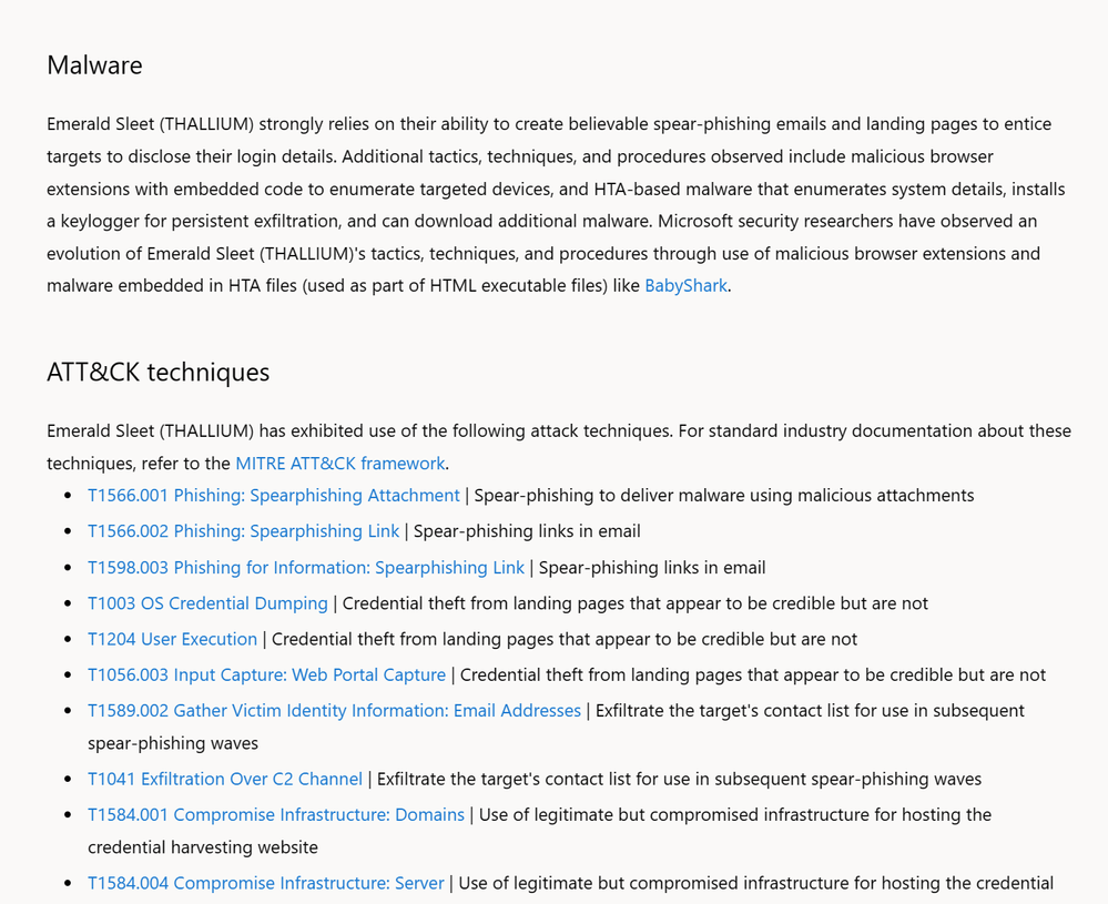 Overview of related malware in an Intel Profile