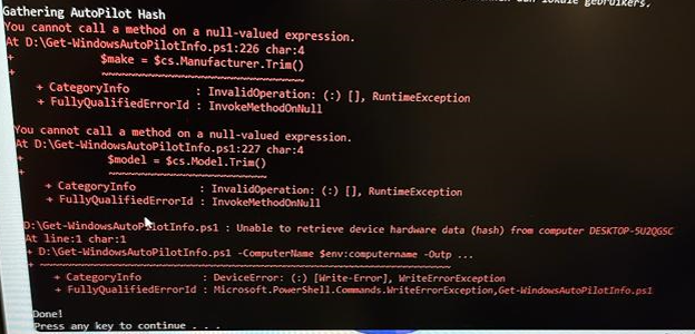 null-valued expression error
