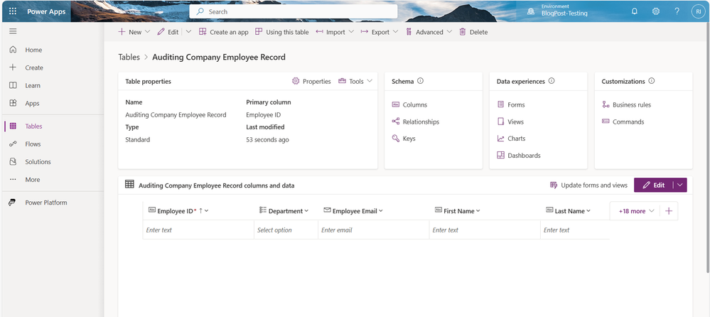 Created dataverse table with copilot.PNG