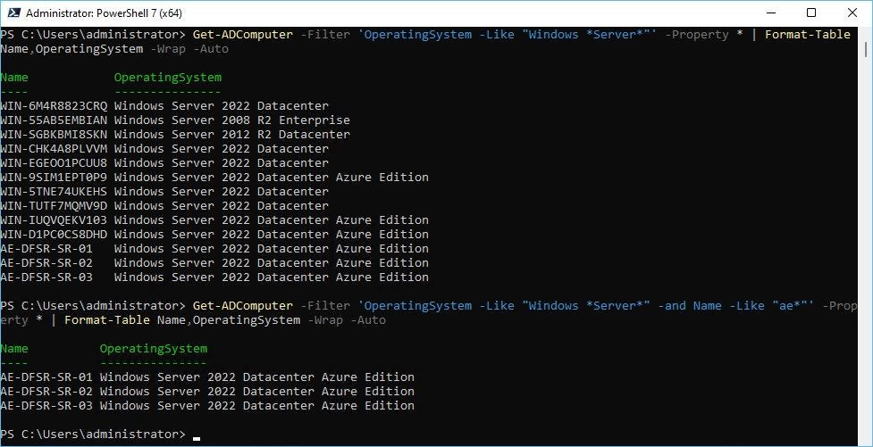 powershell output