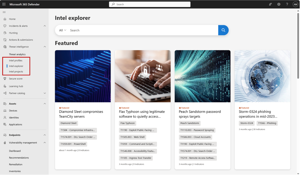 The MDTI free experience in Defender XDR