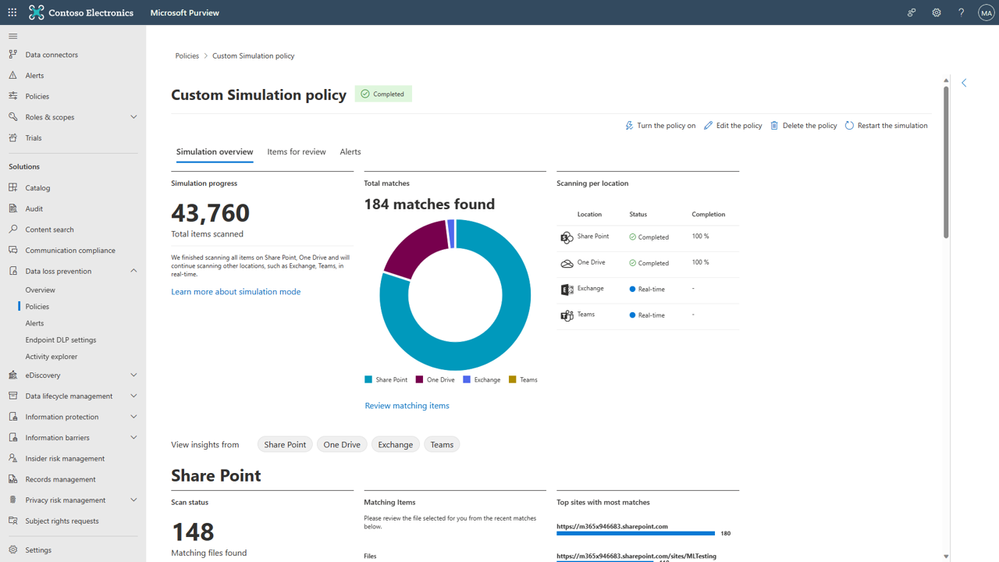 Figure 7: Simulation mode with easy to understand insights into policy impact