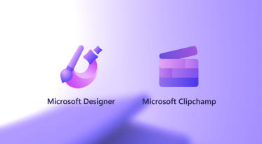 Microsoft Designer and Microsoft Clipchamp logos