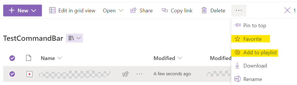 Library Command Bar | Microsoft Community Hub