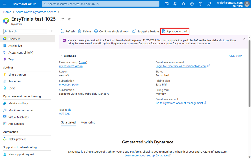 upgrade to a paid plan