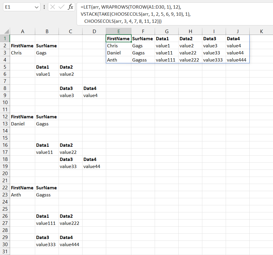 MS365 Solution with Dynamic Array Functions
