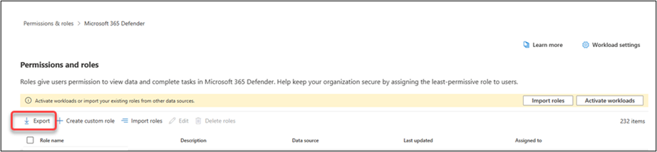 Image 6: New capability - Export roles