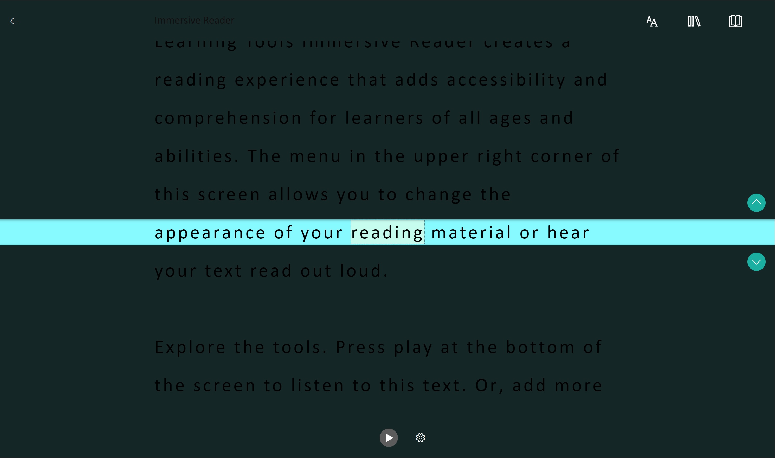 Microsoft word immersive reader